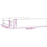 Bed Drawers 2 pcs White Solid Wood Pine 814975