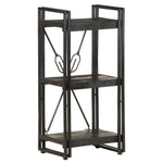 3-Tier Bookcase Black 40x30x80 cm Solid Mango Wood 320625
