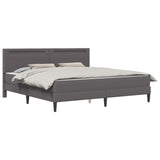 Bed Frame with LED Strip Lights Grey 180 x 200 cm Faux Leather 3415285