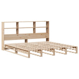 Bookcase Bed without Mattress 180x200 cm Super King Solid Wood 3323929