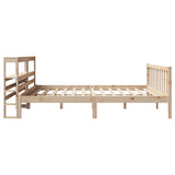 Bed Frame without Mattress 200x200 cm Solid Wood Pine 3305769