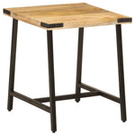 ZNTS Side Table 45x45x50 cm Solid Wood Mango and Iron 372734