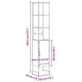 Bathroom Cabinet Sonoma 33 x 33 x 185.5 cm Engineered Wood 864342