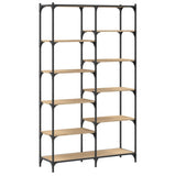 Bookshelf Sonoma Oak 100x32x170 cm Engineered Wood and Iron 832789