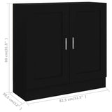 Book Cabinet Black 82.5x30.5x80 cm Engineered Wood 802706