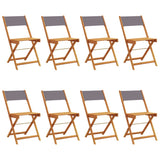 Garden Chair Set of 8 Anthracite 3214615