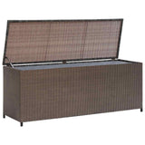 Garden Storage Box Brown 120x50x60 cm Poly Rattan 42499