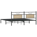 Bed Frame without Mattress Sonoma Oak 160x200 cm Engineered Wood 4106795
