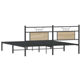 Bed Frame without Mattress Sonoma Oak 183x203 cm Engineered Wood 4106796