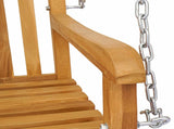 Swing Bench Natural 114 x 61 x 61.5 cm Solid Teak Wood 42030018