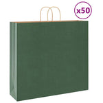 ZNTS Paper Bags 50 pcs with Handles Green 54x15x49 cm 4101724