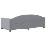 Day Bed without Mattress Light Grey 90x190 cm Single Fabric 354124