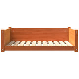 Dog Bed Wax Brown 95.5x65.5x28 cm Solid Wood Pine 844465