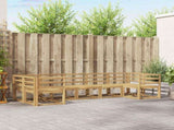 Outdoor Sofa Set 7 pcs White Solid Acacia Wood 3388138