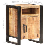 321567 Bedside Cabinet 40x35x55 cm Solid Mango Wood
