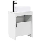 Bathroom Furniture Set High Gloss White Engineered Wood 3404226