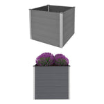 ZNTS Garden Raised Bed WPC 100x100x91 cm Grey 43606