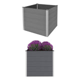 ZNTS Garden Raised Bed WPC 100x100x91 cm Grey 43606