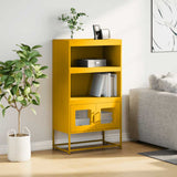 ZNTS Highboard Mustard Yellow 68x39x123 cm Steel 853371