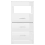 ZNTS Desk High Gloss White 140x50x76 cm Engineered Wood 3054786