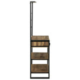 Kitchen Rack Brown and Black 80 x 40 x 160 cm Solid Mango Wood 4015989