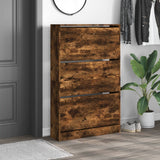 Shoe Cabinet Smoked Oak 80x21x125.5 cm Engineered Wood 839928
