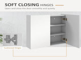 Bathroom Mirror Cabinet, Wall Mounted Bathroom Storage Cupboard with Adjustable Shelf, 60W x 15D x T3398P343528