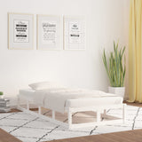 Bed Frame White Solid pine wood, Plywood 75x190 cm Small Single 820822
