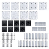 Fence Panel Set WPC 1391x186 cm Black 3070435