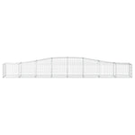 Arched Gabion Baskets 15 pcs 400x50x40/60 cm Galvanised Iron 3145926