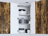 Wall Corner Cabinet LUCCA Smoked Oak 57 x 57 x 100 cm 885170