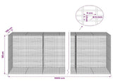 Gabion with 5 mm Wire and 5x2.5 cm Mesh 1000x100x150 cm 3463910