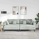 Sofa with Cushion 3 pcs Light Grey Velvet 3335172