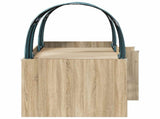Bed with Tunnel 3 pcs Sonoma Oak and Light Blue Engineered Wood 3423552