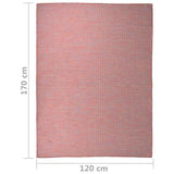 Outdoor Flatweave Rug 120x170 cm Red 340823