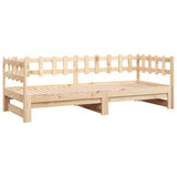 Pull-out Day Bed without Mattress 2x cm Solid Wood Pine 820771