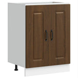Sink Base Cabinet Kalmar Brown Oak 60x46x81.5 cm Engineered Wood 853444