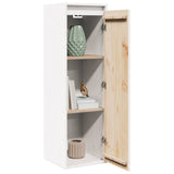 Wall Cabinet White 30x30x100 cm Solid Pinewood 813507