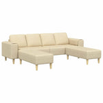 Sofa Set 3 pcs Cream Fabric 3335118