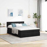 Ottoman Bed with Mattress & LEDs Black 140x200cm Velvet 3312556