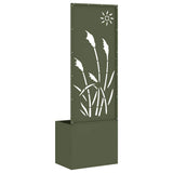 Garden Privacy Screen Olive green 50 x 140 cm Cold-rolled steel 876430