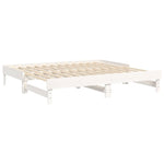 ZNTS Pull-out Day Bed without Mattress White 2x cm 823395