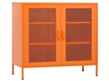 Storage Cabinet Orange Steel Medium Storage Cabinet Rectangular 336174