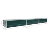 47065 Garden Raised Bed Galvanised Steel 480x80x45 cm Green