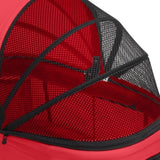 2-Layers Folding Dog Stroller Red 83x48x97 cm Oxford Fabric 172206