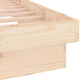 LED Bed Frame without Mattress King Size Solid Wood 819977