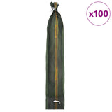 Sandbags 100 pcs Dark Green 120 x 27 cm HDPE 3406153