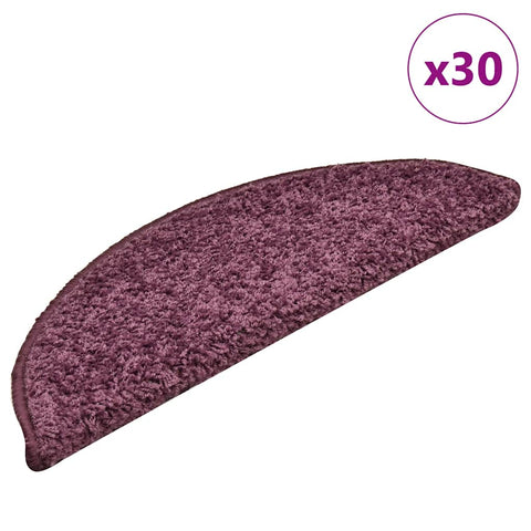 ZNTS Stair Mats 30 pcs Dark Purple 56x17x3 cm 3365811