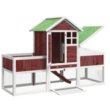 Rabbit Hutch Mocha 170x63x113 cm Solid Wood Pine 172294