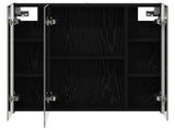 Bathroom Mirror Cabinet Black Oak 63.5 x 15.5 x 60.5 cm 889248